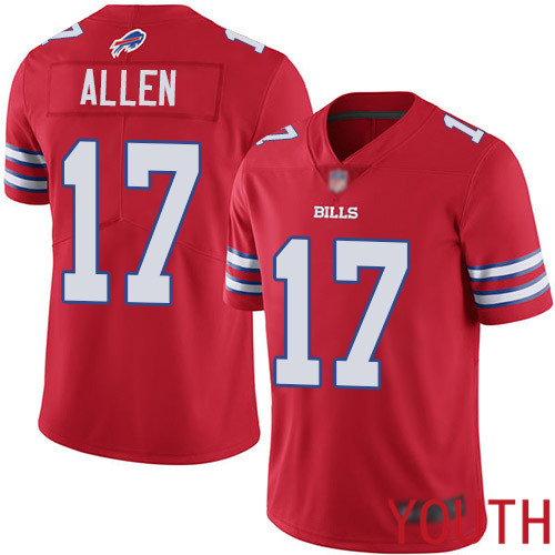 Youth Buffalo Bills 17 Josh Allen Limited Red Rush Vapor Untouchable NFL Jersey